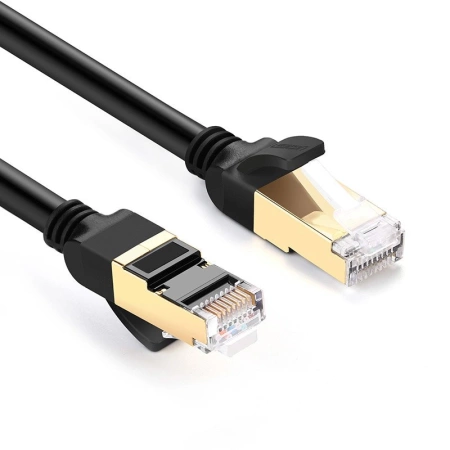Ugreen kabel przewód internetowy sieciowy Ethernet patchcord RJ45 Cat 7 STP LAN 10Gbps 2m czarny (11269)