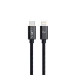Maxlife kabel MXUC-12 USB-C - Lightning 2,0 m 27W czarny