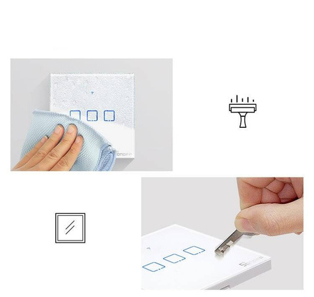 Sonoff T3EU1C-TX touch Wi-Fi wireless wall smart switches RF 433 MHz schwarz (IM190314018)