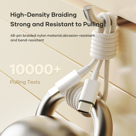 Rock Kabel Z20 - Typ C na Typ C - PD 60W 3A 1 metr biały