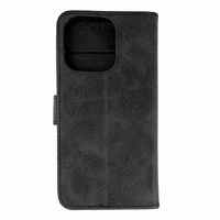 Etui Leather Book Case na iPhone 16 Pro - czarne