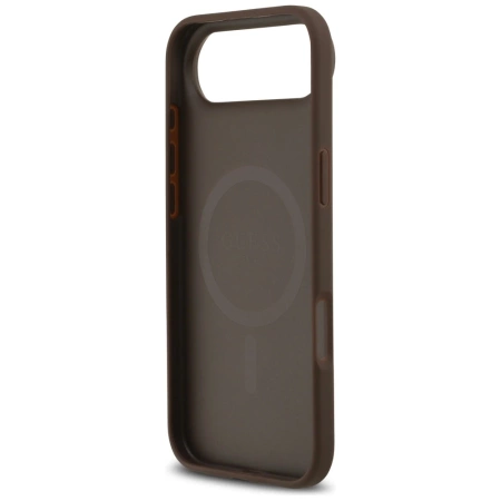 Guess 4G Circle Classic Logo MagSafe Hülle für iPhone Air - braun
