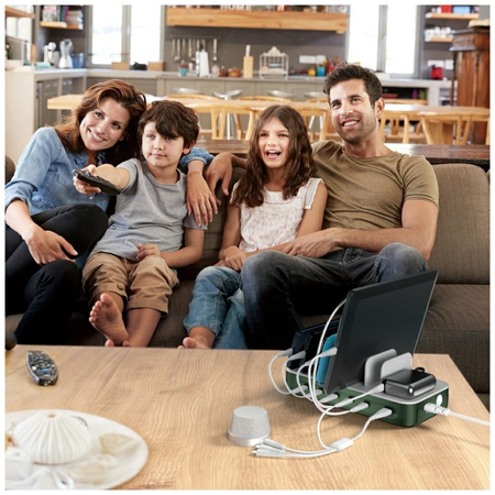 Stacja ładująca 4smarts Team 100W        z zestawem kabli zielona