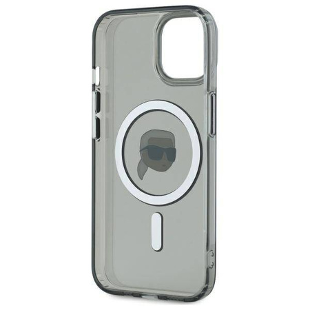 Karl Lagerfeld nakładka HC MagSafe IML Metal K. Head do iPhone 15 6,1" czarna