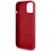 Karl Lagerfeld Silikon Karl&Choupette Heads Ring MagSafe iPhone 15 Hülle - Rot