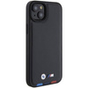 Etui BMW Leather Stamp Tricolor do iPhone 15 Plus - czarne