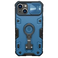 Nillkin CamShield Armor Pro Magnetische Hülle iPhone 14 Plus Magnetische MagSafe-Abdeckung mit Kameraschutz Blau