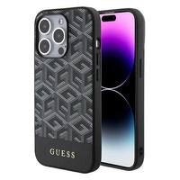 Guess GCube Stripes MagSafe Hülle für iPhone 15 Pro Max – Schwarz