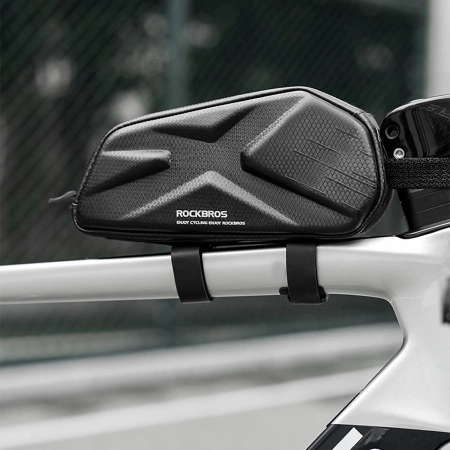 Rockbros Bike Bag, Rigid, Frame, Top Tube, 1.4l - Black