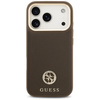 GUESS futerał do IPHONE 17 Pro kompatybilny z MagSafe GUHMP17LPGCRMDEW (PU W/ Grained Strass Logo) brązowy