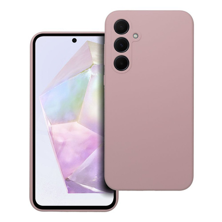 Futerał SILICONE 2mm do SAMSUNG A35 5G pudrowy róż