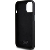 Karl Lagerfeld Choupette Metal Pin-Hülle aus Silikon für iPhone 15 Plus / 14 Plus – Schwarz