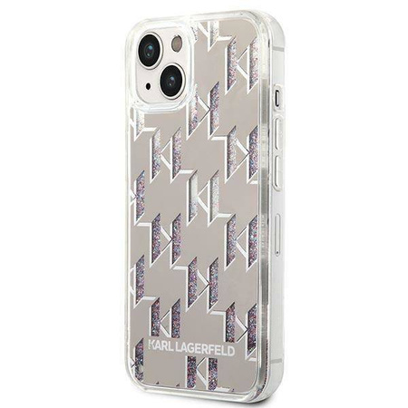 Karl Lagerfeld KLHCP14MLMNMS iPhone 14 Plus 6,7" hardcase srebrny/silver Liquid Glitter Monogram
