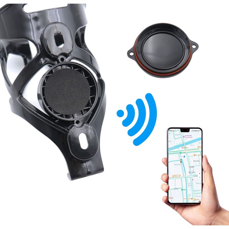 Uchwyt rowerowy na bidon z miejscem na AirTag FSCGE-120-3 czarny