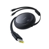 Baseus Bright Mirror Series USB-C Einziehbares Kabel - 2 x USB-C 100W 1m - Schwarz