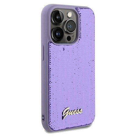Original Case IPHONE 13 PRO MAX Guess Hardcase Sequin Script Metal (GUHCP13XPSFDGSU) purple