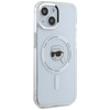 Original Handyhülle IPHONE 15 Karl Lagerfeld Hardcase IML Metal Karl Head MagSafe weiß