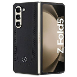 Original Handyhülle SAMSUNG GALAXY Z FOLD 5 Mercedes Hardcase Leather Urban (MEHCZFD5ARMBK) schwarz