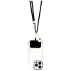 Hello Kitty Patch &amp; Kitty Head Charm Universal Phone Lanyard - Black