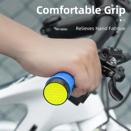 Rockbros 40720007003 Fahrradgriffe mit Reflektor – blau