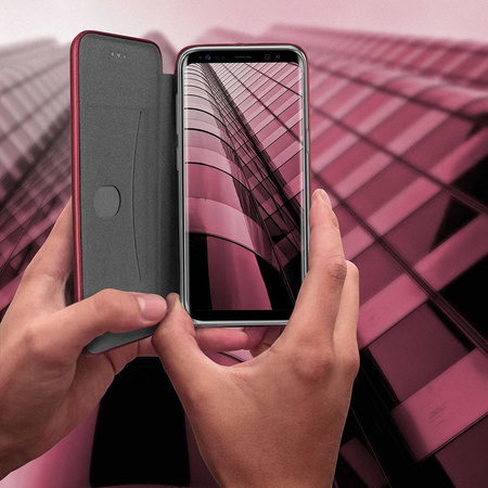 Etui IPHONE 11 portfel z klapką skóra ekologiczna Flip Elegance burgundowe