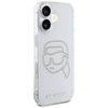Original Case IPHONE 16 Karl Lagerfeld Hardcase IML Rhinestones Karl Head transparent