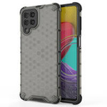 Honeycomb case armored cover with a gel frame for Samsung Galaxy M53 5G black