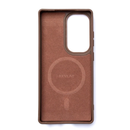Wozinsky Carbon Fiber Case mit MagSafe für Samsung Galaxy S25 - Braun