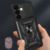 Hybrid Armor Camshield Panzerhülle für Samsung Galaxy S24+ mit Kameraabdeckung – Schwarz