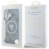 Etui Guess IML Metal Glitter 4G Circle Triangle MagSafe na iPhone 16 - niebieskie