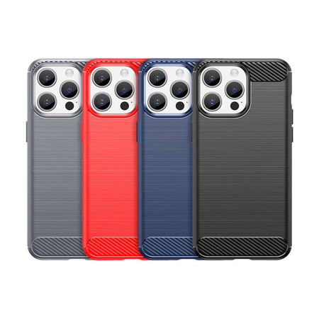 Flexible Carbon-Musterhülle für iPhone 15 Pro Max Carbon Case – Schwarz