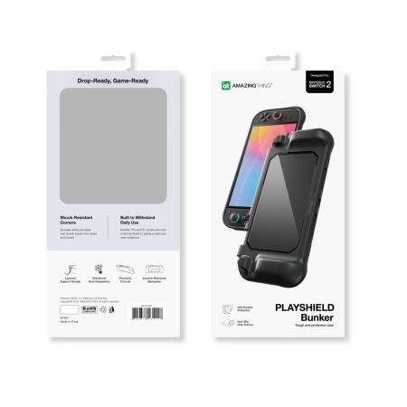 AmazingThing PlayShield Bunker Protective Case for Nintendo Switch 2 - Black
