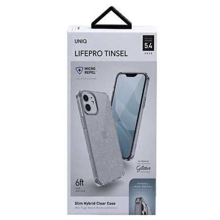 UNIQ LifePro Tinsel etui na iPhone 12 mini przezroczysty