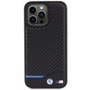 Etui BMW Leather Carbon na iPhone 15 Pro Max - czarne
