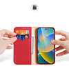 Dux Ducis Hivo echt Leder booktype case schutzhülle aufklappbare hülle für iPhone 14 Pro Max rot