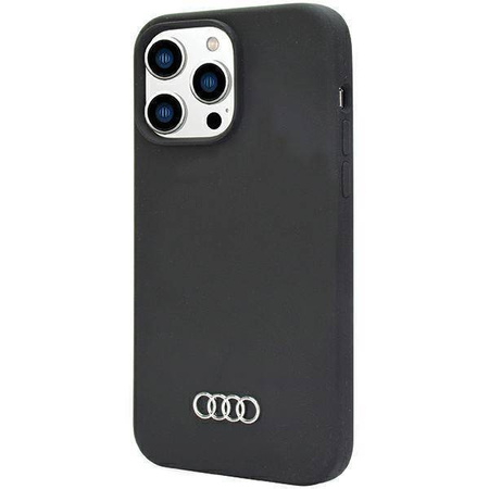 Audi Silicone Case iPhone 14 Pro 6.1" black/black hardcase AU-LSRIP14P-Q3/D1-BK