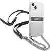 Guess GUHCP13SKC4GBSI iPhone 13 mini 5,4 &quot;Transparent hardcase 4G Gray Strap Silver Chain