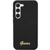 Guess Silicone Script Metal Logo - Etui Samsung Galaxy S23+ (czarny)