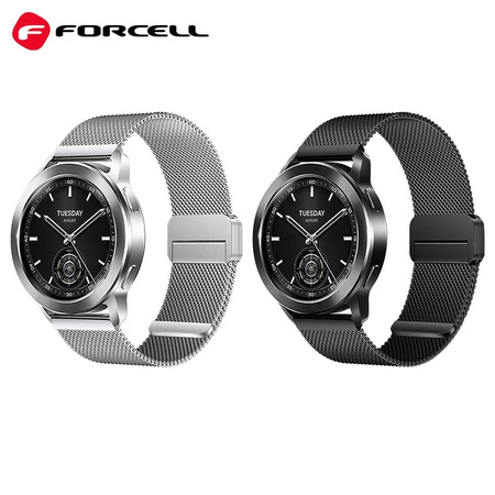 Pasek do Samsung Galaxy Watch Forcell F-Design FS11 magnetyczny stal 22 mm czarny