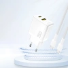 Dudao A26T GaN 25W USB-A, USB-C Charger - White