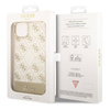 Original Handyhülle IPHONE 14 PLUS Guess Hardcase 4G Pattern Script gold
