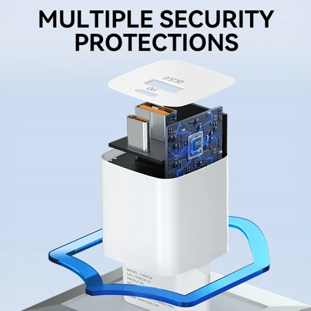 Wozinsky CMWCW 20W USB-C / USB-A Wandladegerät - Weiß