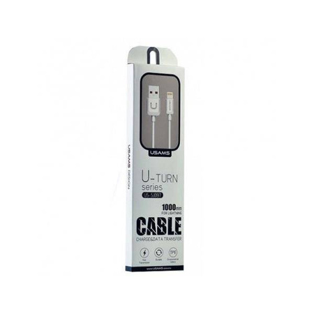 Kabel 2A 1m USB - Lightning USAMS U-Turn IPUSBXD02 (US-SJ097) biały