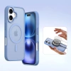 Dux Ducis Lawa iPhone 16 Lederhülle mit abnehmbarer magnetischer Brieftasche - Blau