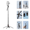 Blavec Selfie Stick Aluminium Fusion P08 tripod + pilot + 1 lampa 2,2 metra (SSFP08-TR1LB22) czarny