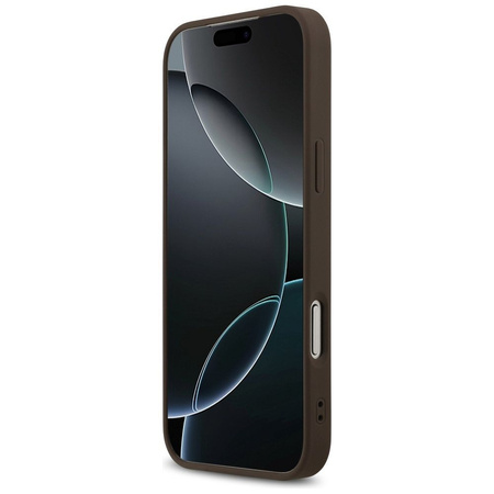 GUESS futerał do IPHONE 17 Pro Max kompatybilny z MagSafe GUHMP17XP4RPSW (4G Printed Stripes) brązowy