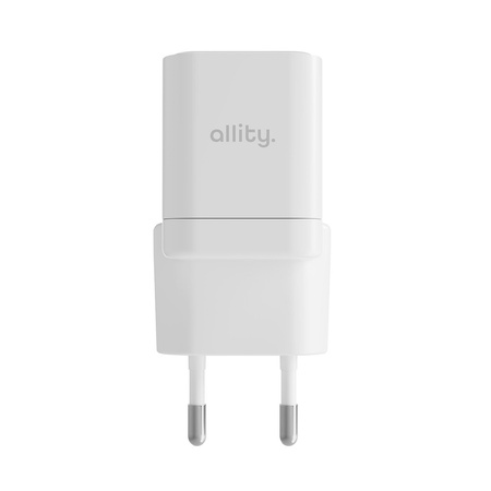 Allity ładowarka sieciowa GaN PD QC ATC-01-20WAC 1x USB-C 1x USB-A 20W biała