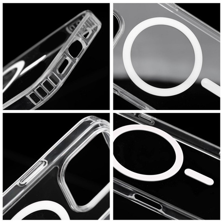 Drop Glue Colorful Ring Mag Cover kompatybilny z MagSafe pasuje do IPHONE 16 PRO MAX biały