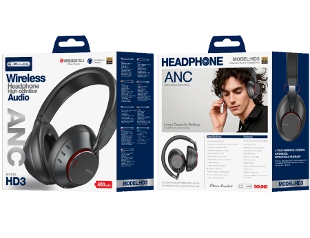 JELLICO wireless headphones (ANC) HD3 Black