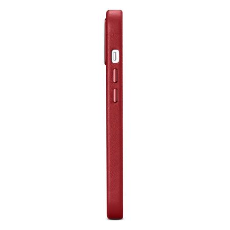 iCarer Case Leather genuine leather case cover for iPhone 14 Plus red (MagSafe compatible)